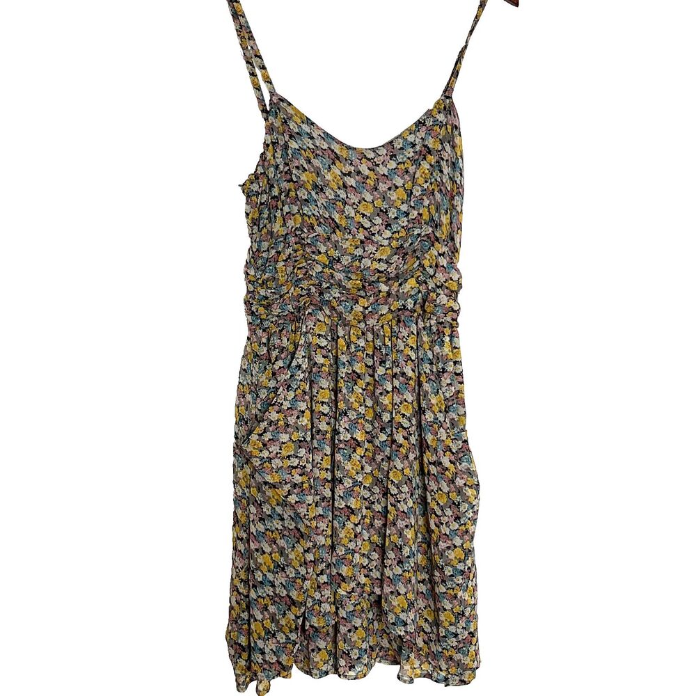 Willow & Clay Dress L floral chiffon pockets NWT
